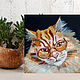 Painting cat scientist red cat with glasses oil. Pictures. Yulia Berseneva ColoredCatsArt. My Livemaster. Фото №5