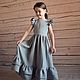 Муслиновое платье детское в пол+бант в подарок/ cotton dress for girls. Платье. Huggeline. Ярмарка Мастеров.  Фото №5