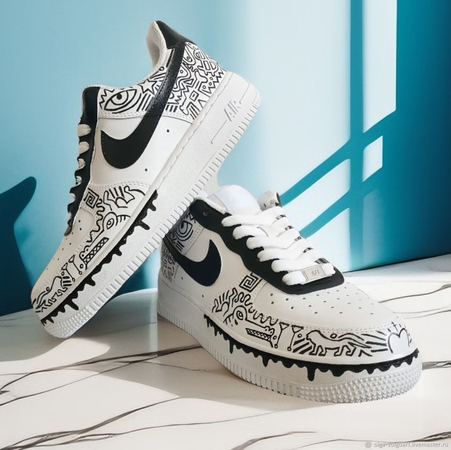 Air force 1s sharpie best sale