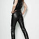 Biker-style leather trousers with zippers. Pants. Modistka Ket - Lollypie. Ярмарка Мастеров.  Фото №4