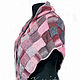 Order Bacchus (shawl) warm knit colorful squares. UrbanStyleKnit (usknits). Livemaster. . Scarves Фото №3