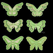 Материалы для творчества handmade. Livemaster - original item Embroidery appliques Butterfly badge patch decor FSL lace free. Handmade.