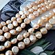 10 PCs. Natural free-form pearls approx. 7-10 mm AA peach (4606), Beads1, Voronezh,  Фото №1