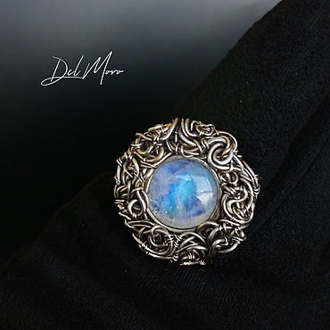 Украшения ручной работы. Ярмарка Мастеров - ручная работа Dark Moon Ring, Elden Ring Перстень с камнем №2. Handmade.