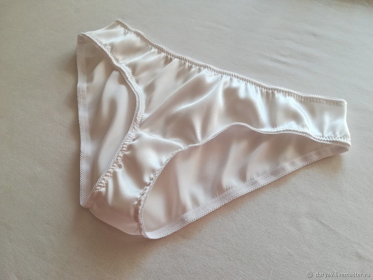 Order White silk panties. 