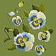 Embroidery applique flowers Pansy patches, patches for clothes, Applications, Moscow,  Фото №1