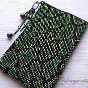 Сумки и аксессуары handmade. Livemaster - original item Case made of beads: Python Snake skin. Handmade.