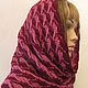 Snood from wool mixture Burgundy-coral color. Scarves. Cozy corner (nadejdamoshkina). Online shopping on My Livemaster.  Фото №2