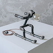 Для дома и интерьера handmade. Livemaster - original item Table lamp made of VGP pipes in the Loft style 