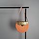 Shoulder bag Orange with gold, cotton, kraft. Crossbody bag. Bracelets, earrings and .... Online shopping on My Livemaster.  Фото №2