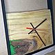 Дизайнерские часы настенные из дерева и стабилизированного мха. Часы классические. Newloftspb. Интернет-магазин Ярмарка Мастеров.  Фото №2