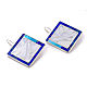 EARRINGS Turquoise, lapis Lazuli, mother of Pearl. Large square earrings, Earrings, Moscow,  Фото №1