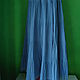 Order Tiered gauze skirt blue or blue cotton 100. Tolkoyubki. Livemaster. . Skirts Фото №3