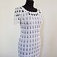 White Cotton Hand knitting Crocheted Summer Dress, Dresses, Moscow,  Фото №1