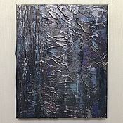 Триптих Набор 3 абстрактные серебристые картины Fluid art