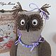 Сова игрушка вязаная . Модница.  Сова сувенир. Мягкие игрушки. Ольга Монастырская   Olga Mona. Интернет-магазин Ярмарка Мастеров.  Фото №2