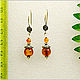 Amber. Earrings 'Space doll' amber silver. Earrings. Frollena II. Natural Baltic amber. My Livemaster. Фото №5