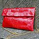 Clutch on a chain made of genuine Python leather, Clutches, Moscow,  Фото №1