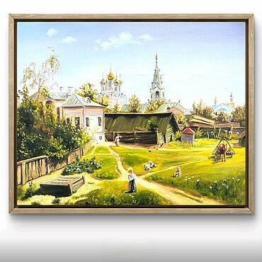 Картины и панно ручной работы. Ярмарка Мастеров - ручная работа Московский дворик. Handmade.