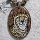 Order  Pendant with lacquer miniature Cheetah. Olesy Losygina. Livemaster. . Pendant Фото №3