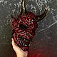 Они Маска демона из игры ДБД RED&BLACK. Карнавальные маски. Workshop_RS. Ярмарка Мастеров.  Фото №10