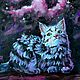 Картина кот "Посмотри на луну". Картины животных. Картины. LifiaArt. Интернет-магазин Ярмарка Мастеров.  Фото №2