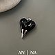 Подвеска Сердце с эмалью, 25 мм, 1 шт, родий (P-058-0104). Подвески. AN | NA furnitura. Интернет-магазин Ярмарка Мастеров.  Фото №2