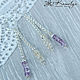 earrings with amethyst and citrine 'fabulous fairy', Earrings, Yaroslavl,  Фото №1