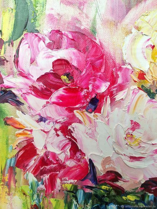 OIL PAINTING ON CANVAS IN THE LIVING ROOM, PAINTING IN THE LIVING ROOM