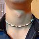 Men's choker made of 925 silver, shells and African glass beads. Chokers. marusjy. My Livemaster. Фото №5