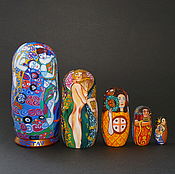 Русский стиль handmade. Livemaster - original item Matryoshka Gustav Klimt (Gustav Klimt). Handmade.