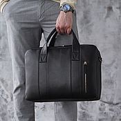 Сумки и аксессуары handmade. Livemaster - original item Men`s bag with a compartment for a laptop and A4 