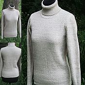 Одежда handmade. Livemaster - original item Knitted from flax .Women`s turtleneck. Handmade.