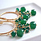 Green Onyx Ring Earrings, Gold Earrings. Congo earrings. White Book. Online shopping on My Livemaster.  Фото №2