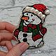 Brooch-pin: The snowman. Brooches. elena (luxus-stil). My Livemaster. Фото №6
