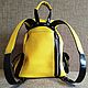 Order  Youth leather backpack YELLOW and BLACK. Tais-bags. Livemaster. . Backpacks Фото №3