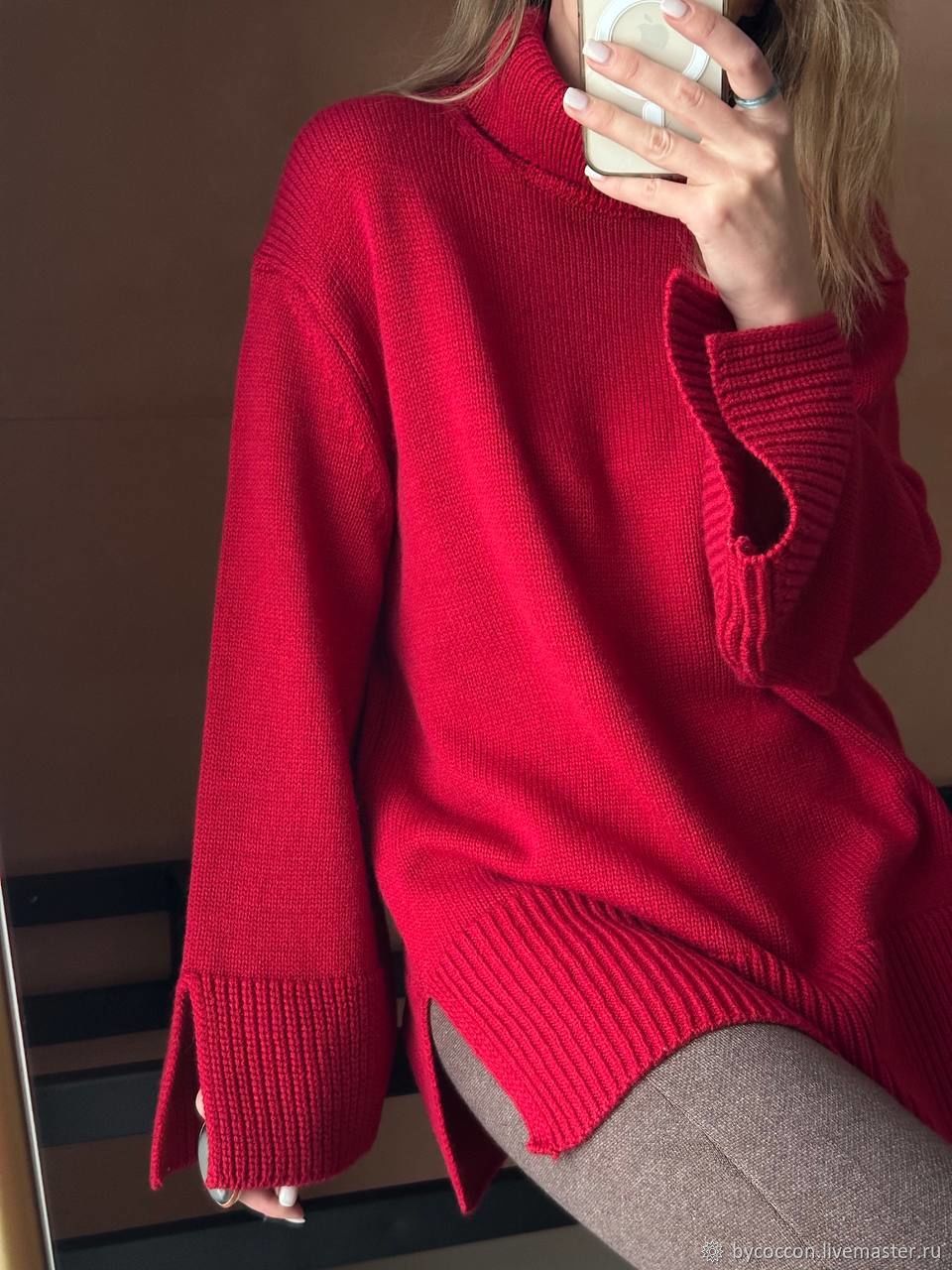 Свитеры: Свитер ORNELLA, красный и светлый беж купить в интернет ...