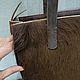 Сумка из меха коровы. На молнии. Сумка-шоппер. Мария Ренева. Ярмарка Мастеров.  Фото №4