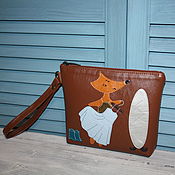 Женская кожаная сумка "Все на море! Даже лисы!"