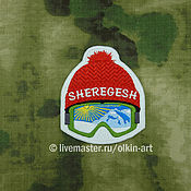 Материалы для творчества handmade. Livemaster - original item patch SHEREGESH - hat (ski resort in the Kemerovo region). Handmade.