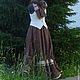 No. №135 Linen skirt boho. Skirts. Olga V. Kazarinova. My Livemaster. Фото №5