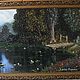 Картина из кожи. Поленов В. "Заросший пруд", Картины, Ногинск,  Фото №1