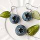 'Blueberry leaf ' pendant and earrings. Jewelry Sets. Country Cottage. Online shopping on My Livemaster.  Фото №2