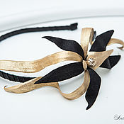 Украшения handmade. Livemaster - original item Leather decoration Royal Orchid. Orchid Leather Headband.. Handmade.