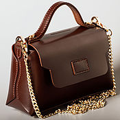 Сумки и аксессуары handmade. Livemaster - original item Genuine leather bag with chain. Handmade.