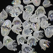 Материалы для творчества handmade. Livemaster - original item Beads Flowers 10mm Translucent Rainbow 1 piece Acrylic. Handmade.