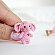 Order Pink elephant toy knitted miniature. Natalie crochet flowers. Livemaster. . Miniature figurines Фото №3