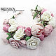 Bracelet with peonies and roses from polymer clay in the style of shabby-chic Marie. Bead bracelet. Bionika - Polymer Clay Jewelry (Bionika). Online shopping on My Livemaster.  Фото №2