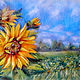 Picture of wool Sunflowers in the field, Pictures, Engels,  Фото №1