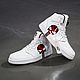 Кроссовки белые Nike Air Force унисекс, кастом, череп, ручная роспись, Кроссовки, Волжский,  Фото №1